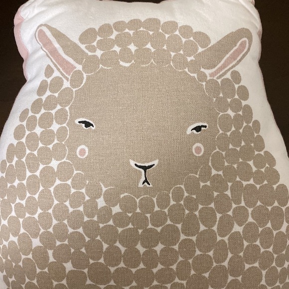 Land of Nod Kids Sheep Shaped Decorative Throw Pillow  Stuffed Plush - Picture 5 of 8